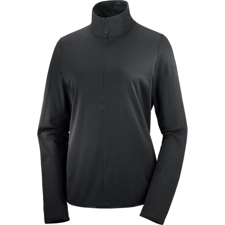 Black Salomon Essential Lightwarm Half Zip Women's Jackets | PH 53762U